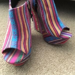 Multi Colored Clog Heels